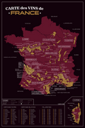 Carte des vins de France à gratter CARTAVIN